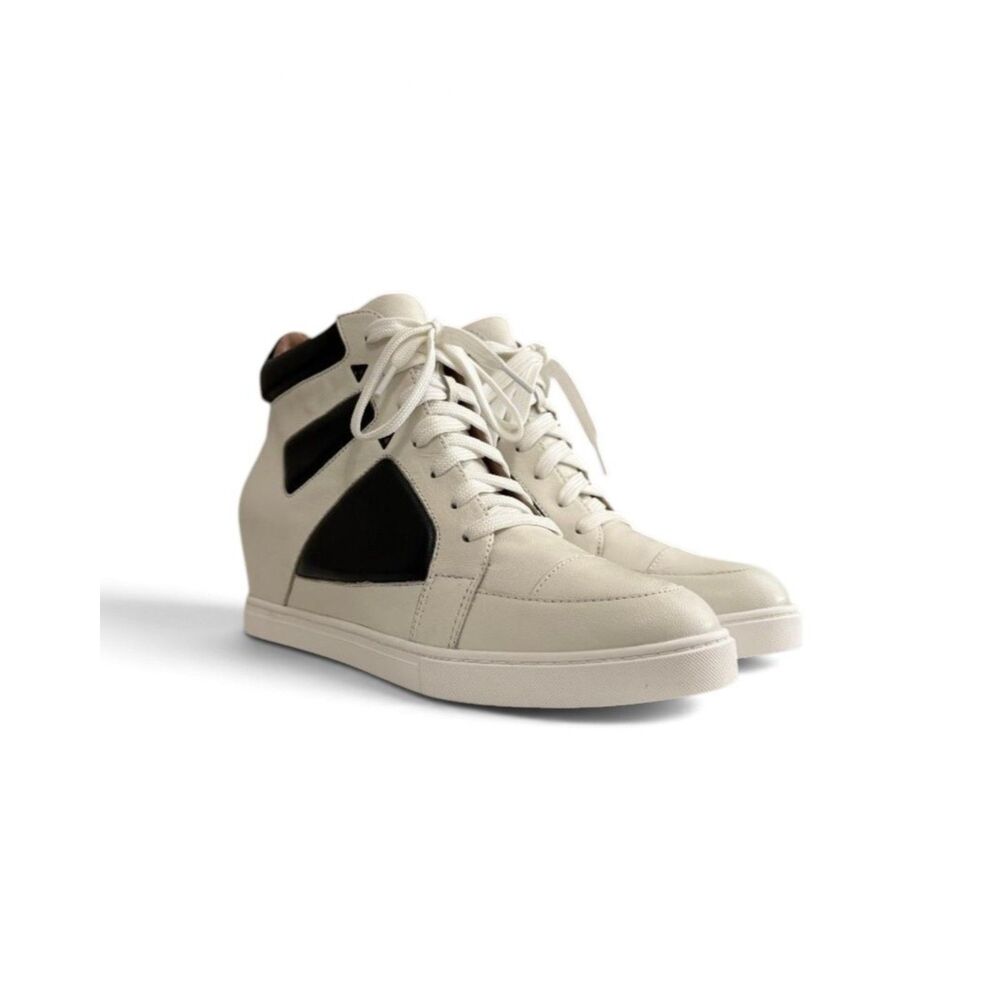 Linea Paolo Farley Hidden Wedge Leather Sneaker, NEW! Size 9.5